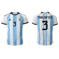 Argentiina Nicolas Tagliafico #3 Kotipaita MM-kisat 2022 Lyhythihainen